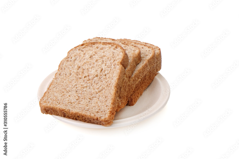 Whole grain bread isolated on white background.. Whole grain bread isolated on white background..