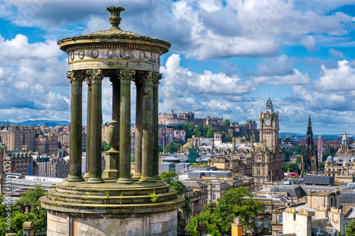 The city of Edinburgh in Scotland on a sunny summer day