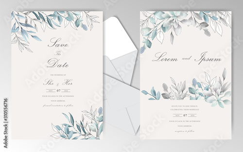Elegant Hand drawn Wedding Stationary Template Collection