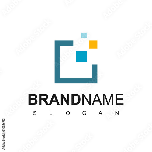 Pixel Square, Technology Logo Design Inspiration