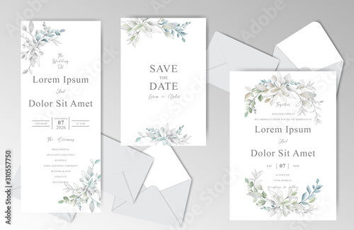 Elegant Hand drawn Wedding Stationary Template Collection