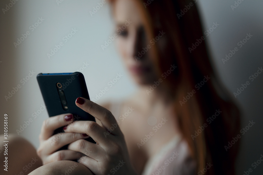 woman using mobile phone