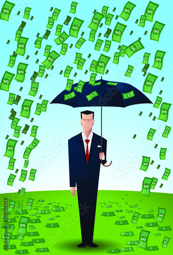 raining money