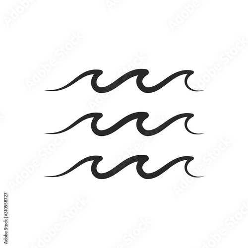 Water Wave icon vector symbol logo illustration EPS 10