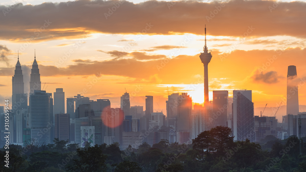 beautiful scenery of kuala lumpur, malaysia skyline beautiful scenery of kuala lumpur, malaysia skyline