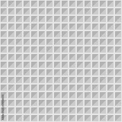 Vector white and gray abstract background square pixel texture, geometric pattern