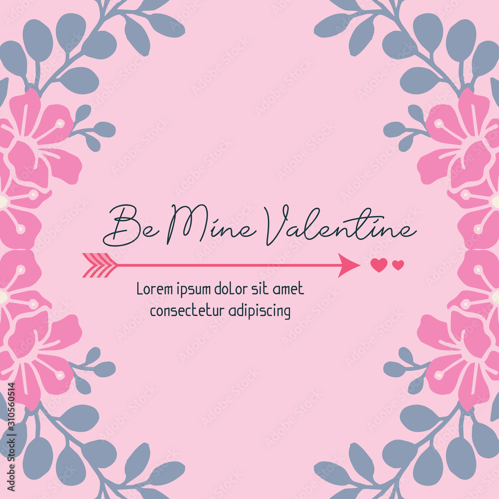 Beautiful flower frame drawing, for text be mine. Vector