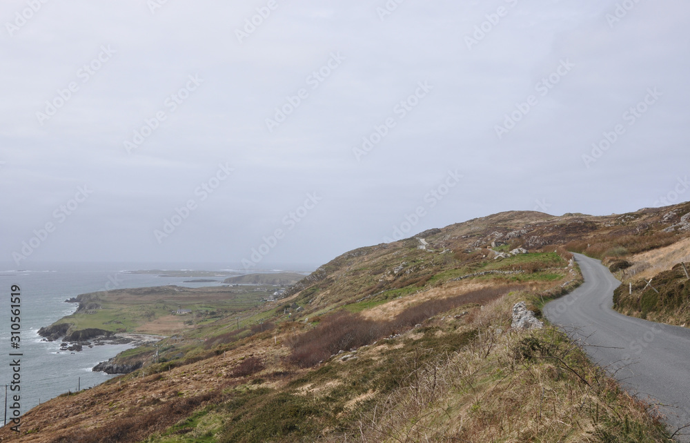 winding road in connemara in the west of ireland winding road in connemara in the west of ireland