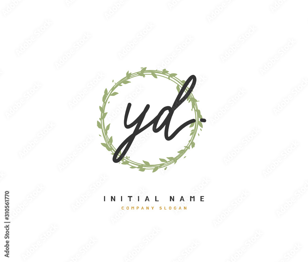 Y D YD Beauty vector initial logo, handwriting logo of initial signature, wedding, fashion, jewerly, boutique, floral and botanical with creative template for any company or business. Y D YD Beauty vector initial logo, handwriting logo of initial signature, wedding, fashion, jewerly, boutique, floral and botanical with creative template for any company or business.