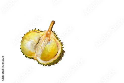 Wallpaper Mural durian fruit with half cut isolate on white background Torontodigital.ca