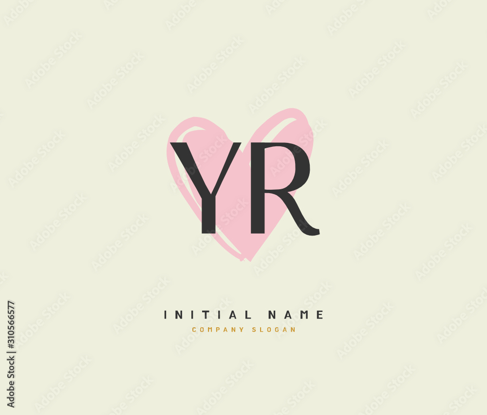 Y R YR Beauty vector initial logo, handwriting logo of initial signature, wedding, fashion, jewerly, boutique, floral and botanical with creative template for any company or business. Y R YR Beauty vector initial logo, handwriting logo of initial signature, wedding, fashion, jewerly, boutique, floral and botanical with creative template for any company or business.