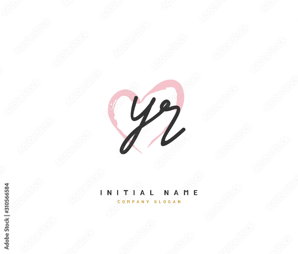 Y R YR Beauty vector initial logo, handwriting logo of initial signature, wedding, fashion, jewerly, boutique, floral and botanical with creative template for any company or business. Y R YR Beauty vector initial logo, handwriting logo of initial signature, wedding, fashion, jewerly, boutique, floral and botanical with creative template for any company or business.
