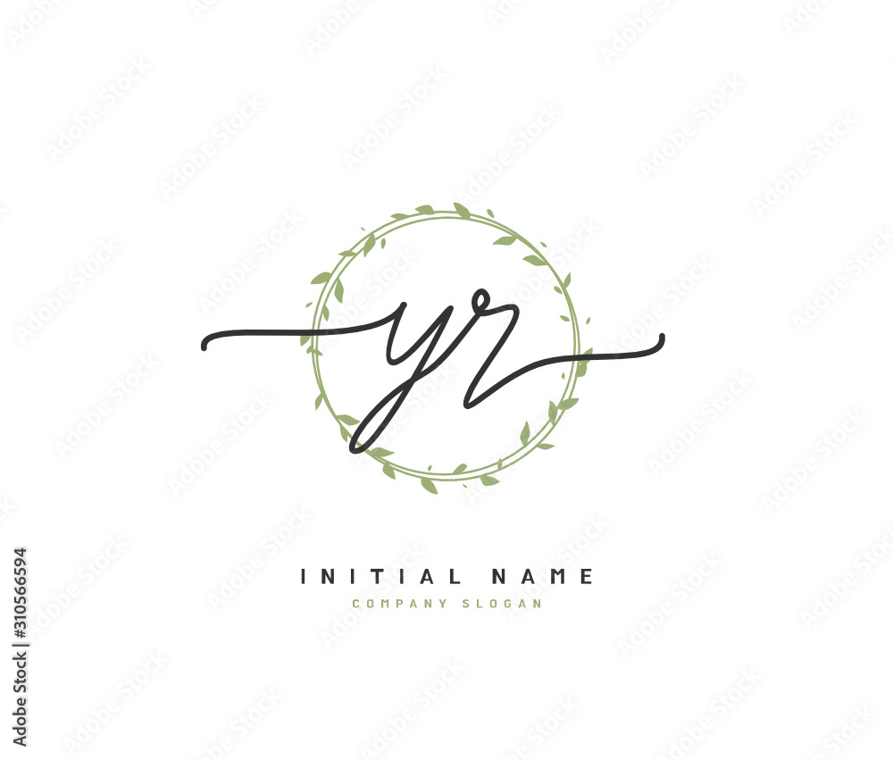 Y R YR Beauty vector initial logo, handwriting logo of initial signature, wedding, fashion, jewerly, boutique, floral and botanical with creative template for any company or business. Y R YR Beauty vector initial logo, handwriting logo of initial signature, wedding, fashion, jewerly, boutique, floral and botanical with creative template for any company or business.