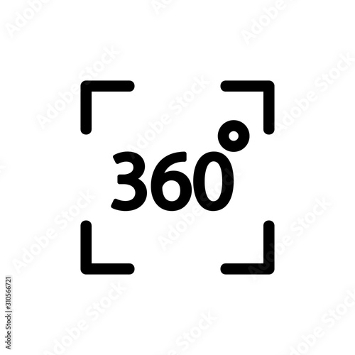 Action camera icon vector. A thin line sign. Isolated contour symbol illustration