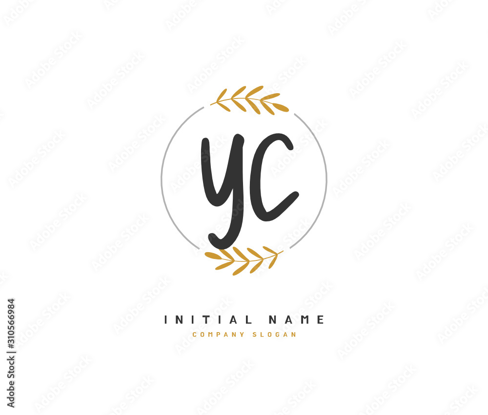 Y C YC Beauty vector initial logo, handwriting logo of initial signature, wedding, fashion, jewerly, boutique, floral and botanical with creative template for any company or business. Y C YC Beauty vector initial logo, handwriting logo of initial signature, wedding, fashion, jewerly, boutique, floral and botanical with creative template for any company or business.