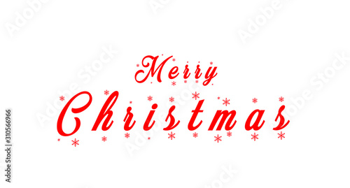 White isolated on background texture image pattern banner copy space Merrychristmas red colour font Used to decoration beautiful the celebration party holiday happy new year in December, winter.