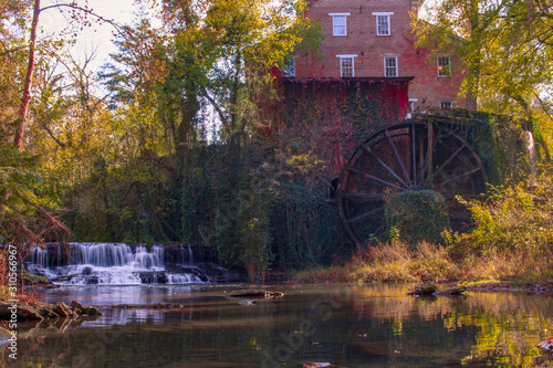 Waterfalls and old mill