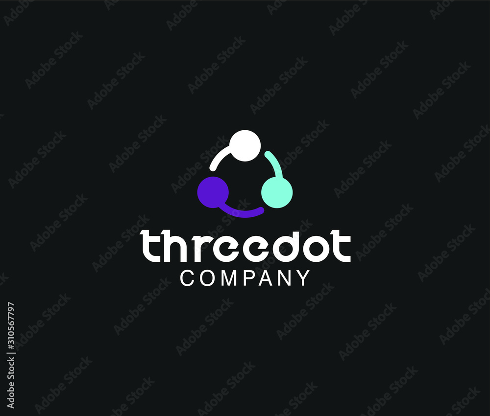 Obraz premium Technology logo icon vector template design element