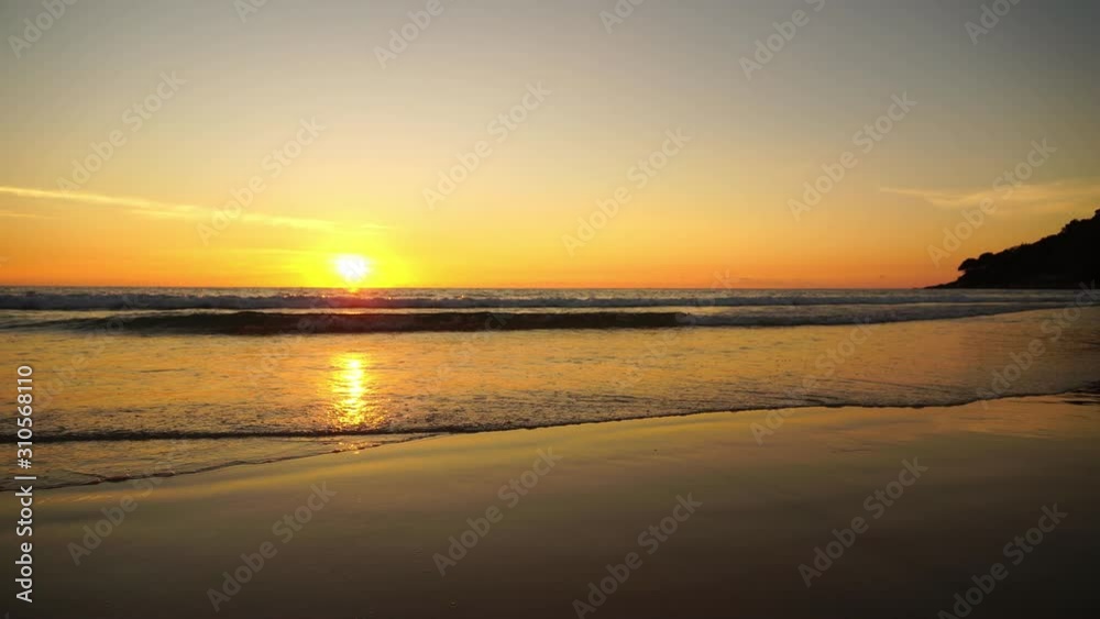 Beautiful tropical beach with sunset sky and cloud background. Summer vacation and nature environment concept. Beautiful tropical beach with sunset sky and cloud background. Summer vacation and nature environment concept.