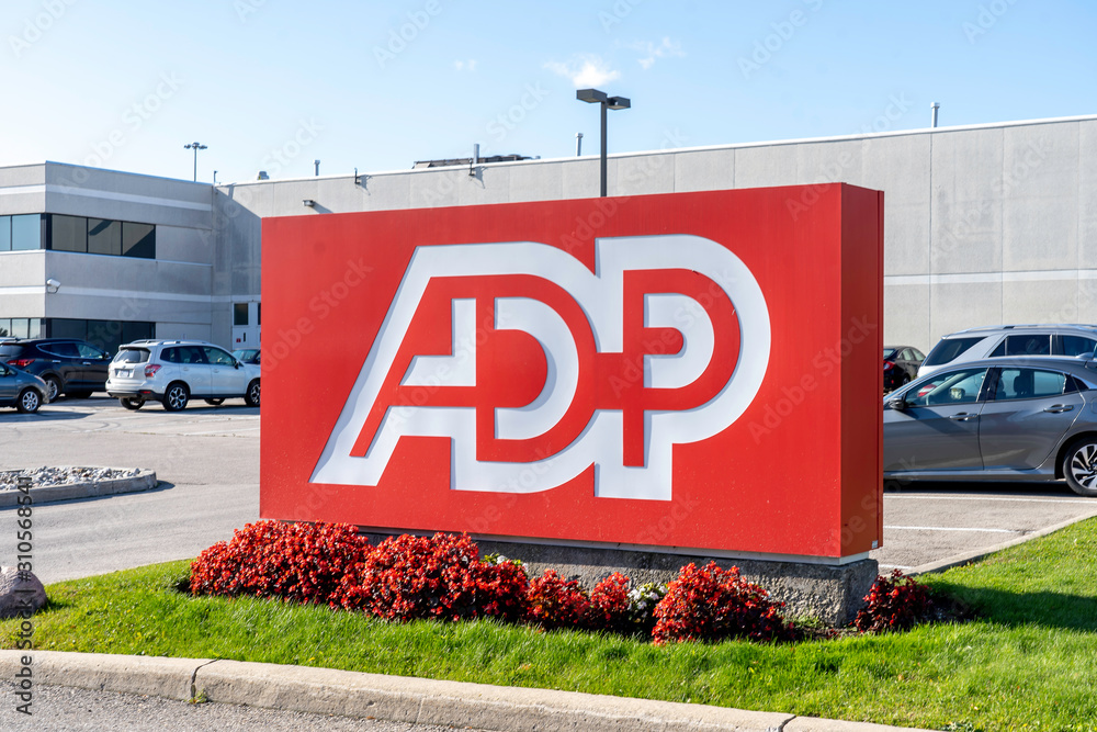 Mississauga, Ontario, Canada - October 23, 2019: ADP office in Mississauga,  Ontario. Automatic Data Processing is an American provider of human  resources management software. Stock Photo | Adobe Stock