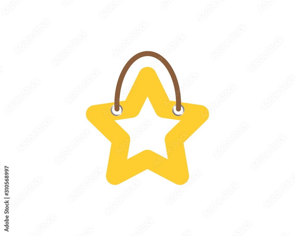 star shopping bag icon vector illustration design star shopping bag icon vector illustration design