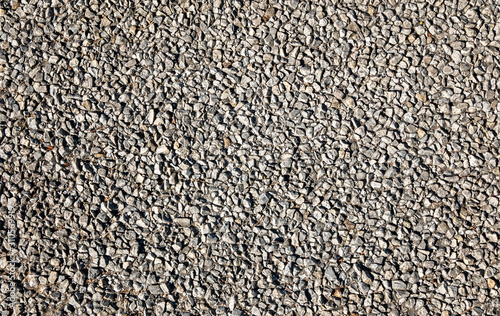 Gray Black White Pebble Stones Crushed Gravel Texture Background