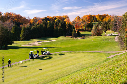 landscape fall foliage at Golf Course