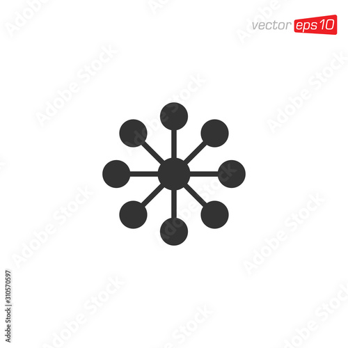 Connection Network Icon Design Vector