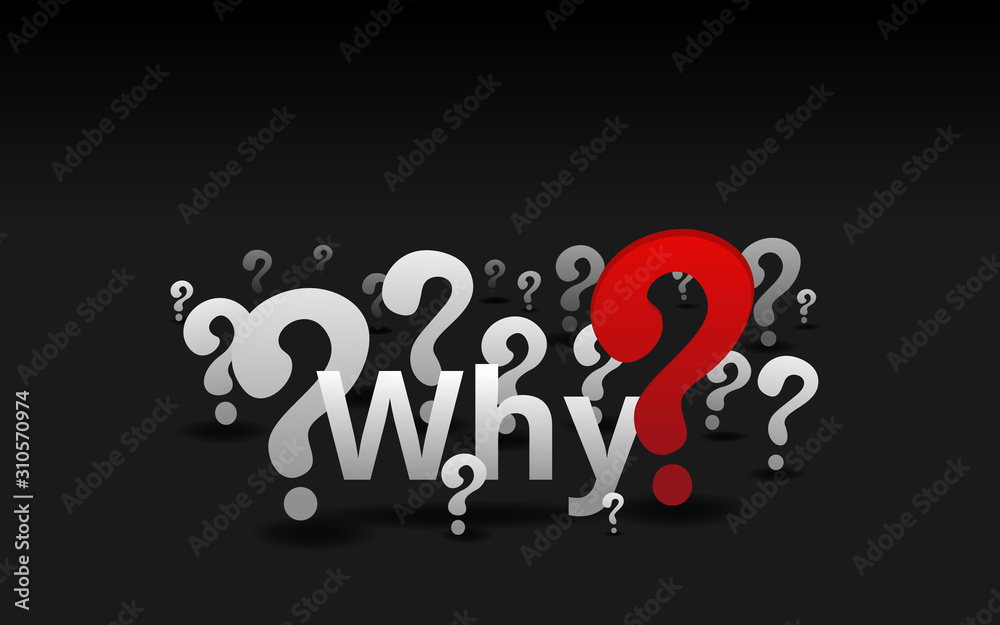 Question signs Why word, FAQ help. problem solve realistic vector Question signs Why word, FAQ help. problem solve realistic vector