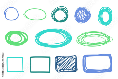 Backgrounds with array of lines. Intricate chaotic shapes on white. Wavy backdrops. Hand drawn tangled patterns. Colorful illustration