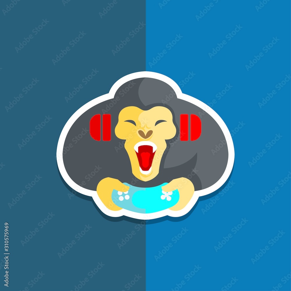 Gorilla mascot sport logo, emblem, illustration Gorilla mascot sport logo, emblem, illustration