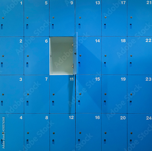 Canvas Print Blue locker