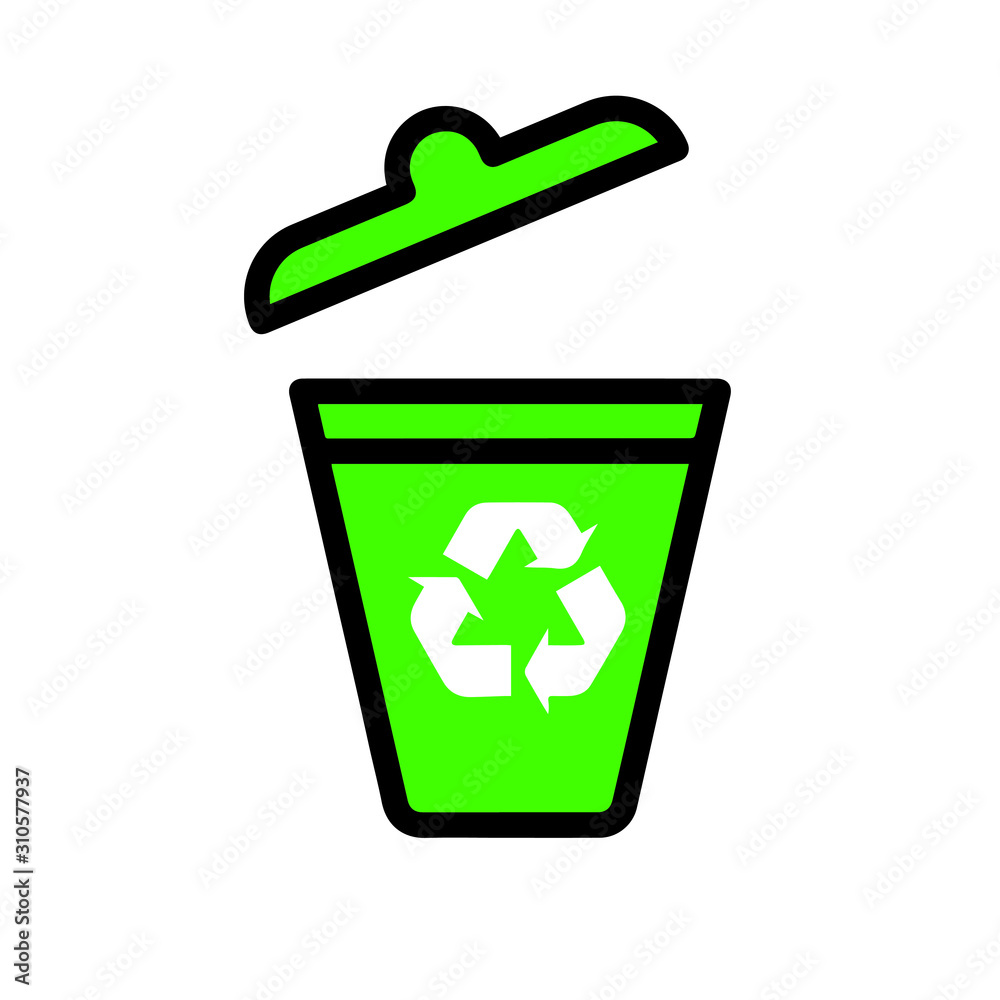 Trash Recycle Bin Garbage logo