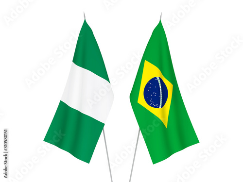 Brazil and Nigeria flags