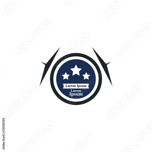 Drum logo icon design template. vector illustration. for business, educational, competition, concert use