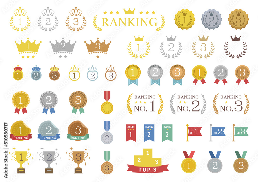 ランキングアイコンセット Stock Vector Adobe Stock