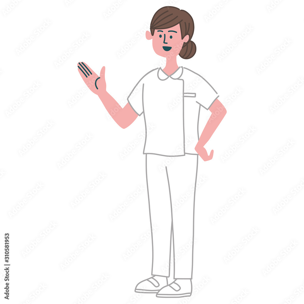 白衣　看護師　女性　紹介