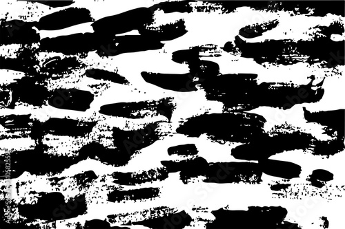 Abstract monochrome image  made with a brush and paints. Handmade. You can use it as an interesting background. Eps vector illustration.