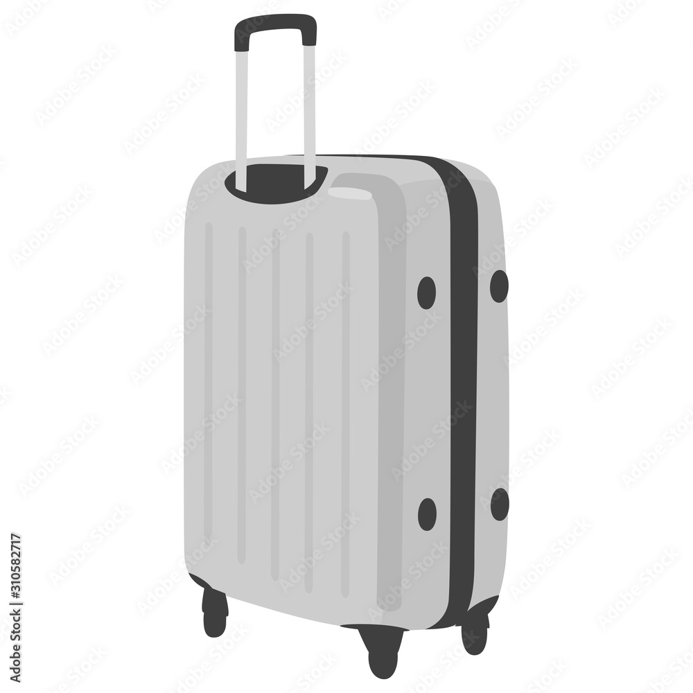 スーツケースのイラスト 旅行に使う銀色のスーツケース Stock Vector Adobe Stock