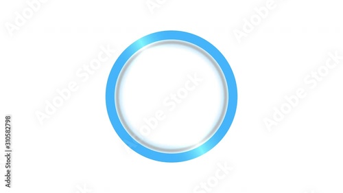 Blue Ring Clean Animated Intro Blank Background Opener Animation For Title Or Logo The Second Half Of Clip Is Seamless Loop