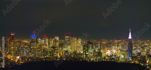 Wallpaper Mural 新宿高層ビル群　夜景　2019年12月 Torontodigital.ca