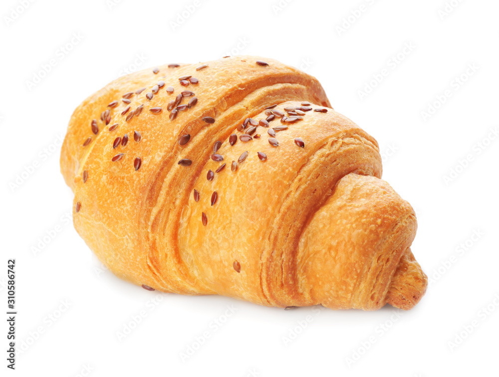 Tasty croissant on white background Tasty croissant on white background