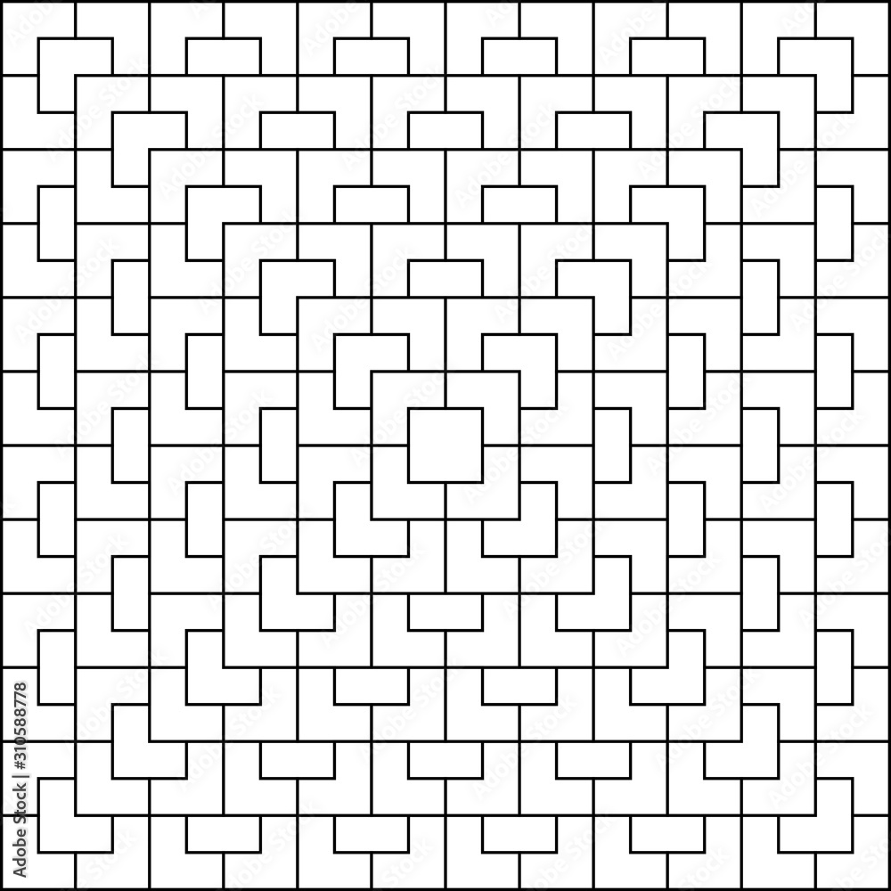 White polygon and square repeat pattern background. White geometric, chevron, L shape pattern on white background vector. White polygon and square repeat pattern background. White geometric, chevron, L shape pattern on white background vector.