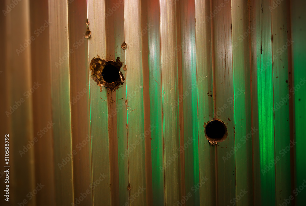 Bullet holes in metal texture background Stock Photo | Adobe Stock