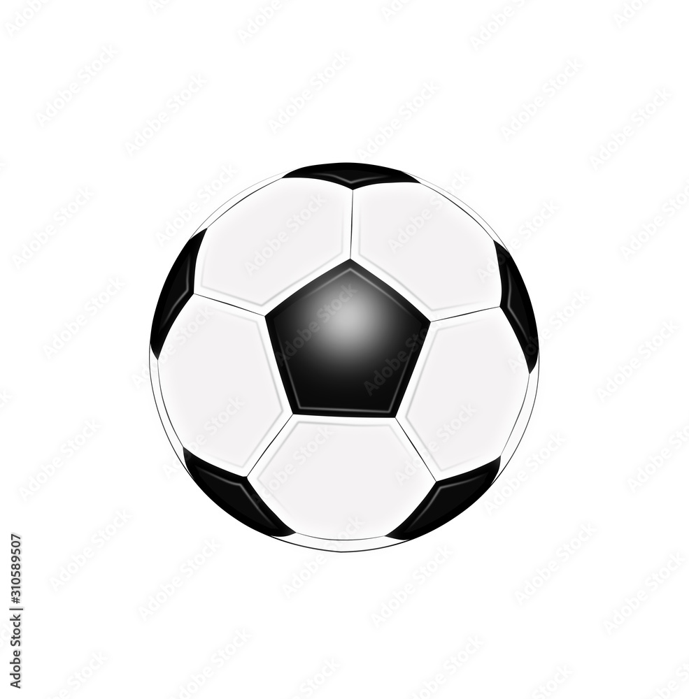 Fototapeta premium soccer ball on white background