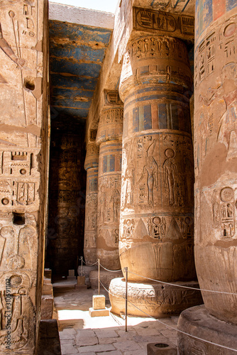 Temple Medinet Habu Egypt Luxor of Ramesses III is an important New Kingdom period structure in the West Bank of Luxor