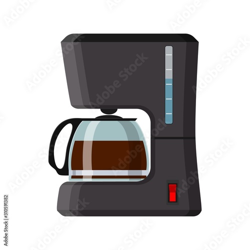 coffee machine icon. Office coffee machine isolated on white background. Vector illustration in flat style.