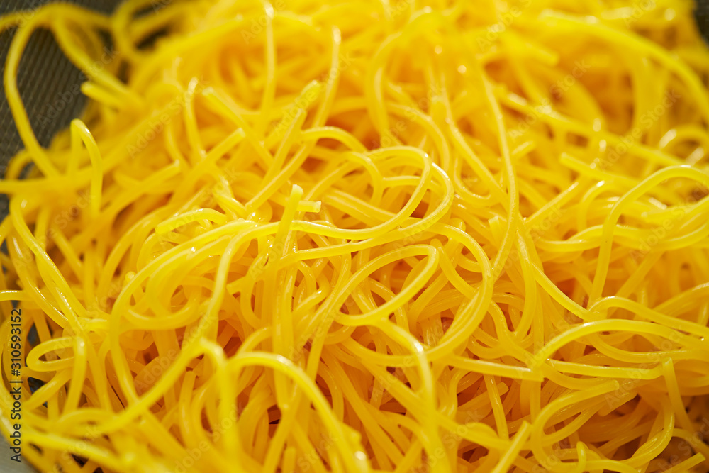 Boiling spaghetti, cooking pasta noodle Boiling spaghetti, cooking pasta noodle