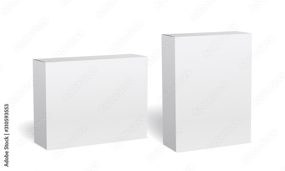 Packaging box mockup vector set Packaging box mockup vector set