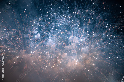 Wallpaper Mural Fireworks at New Year. Abstract holiday background. Torontodigital.ca